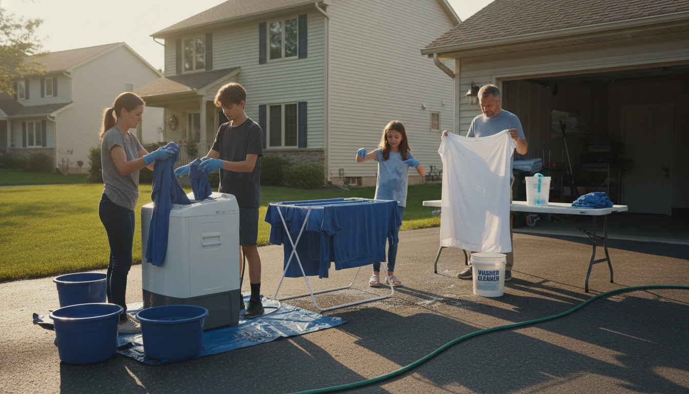 Dye Clothes in a Washer Without Stains or Damage