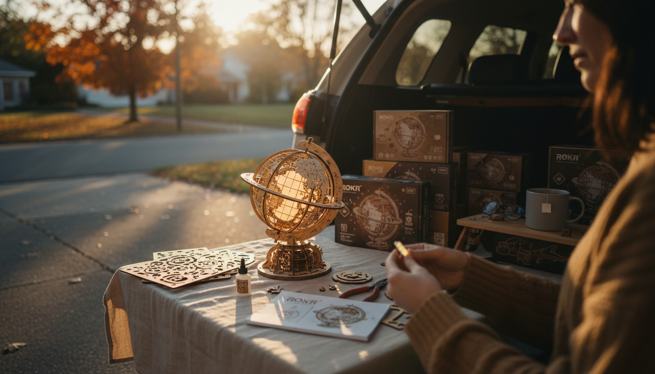 ROKR Luminous Globe Explained: DIY Wooden Light Kit