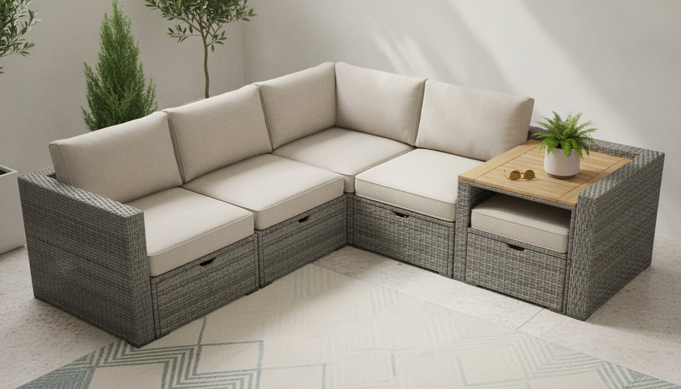 Best Materials for Outdoor Sectionals with Storage